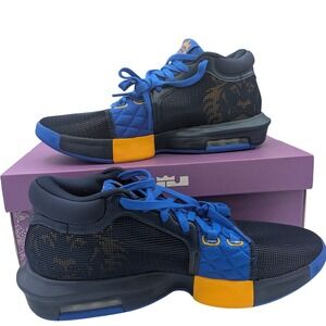 Nike Lebron Soldier XIII 11 Men's Basketball Shoes Navy‎ Blue Orange Lion Logo